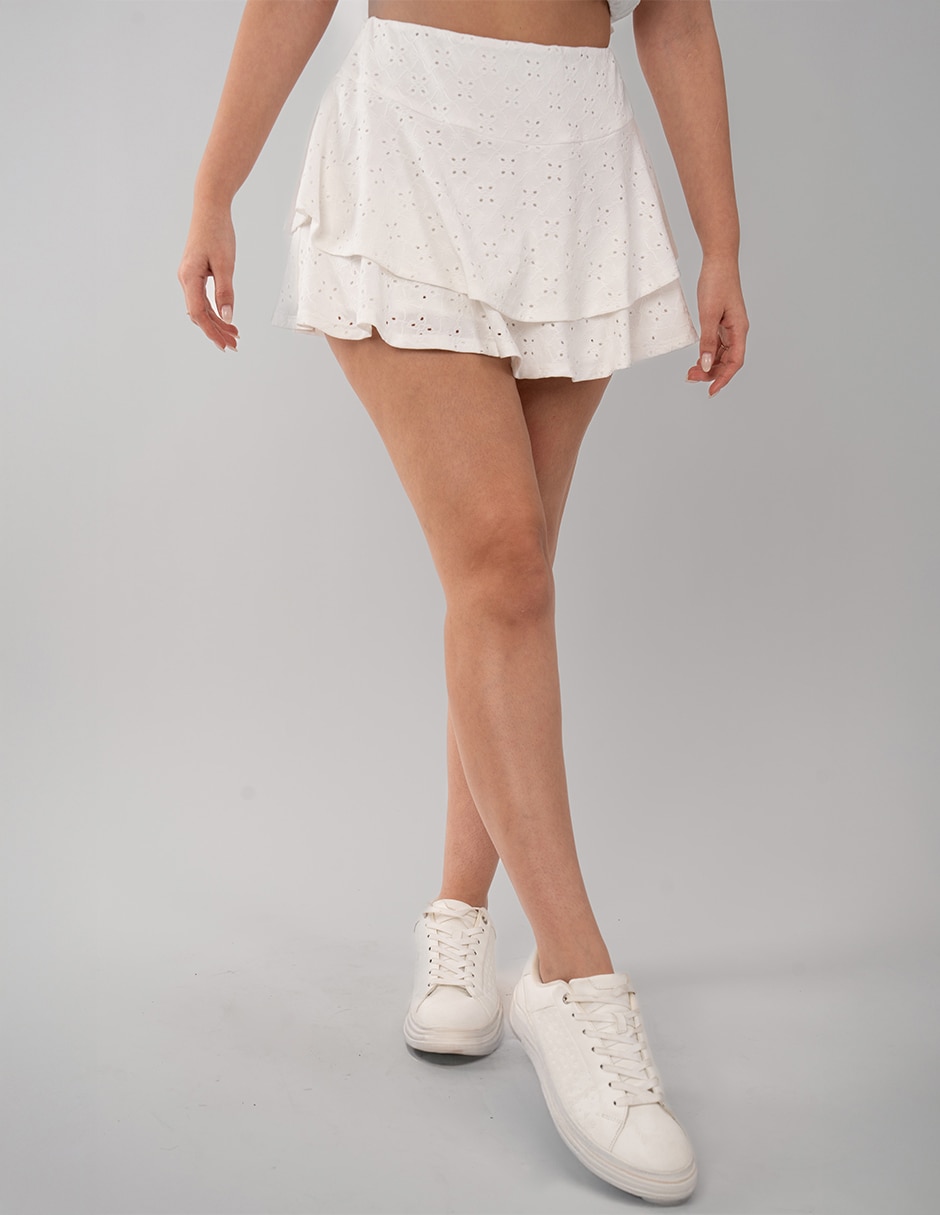 Falda short mini a la cintura 8