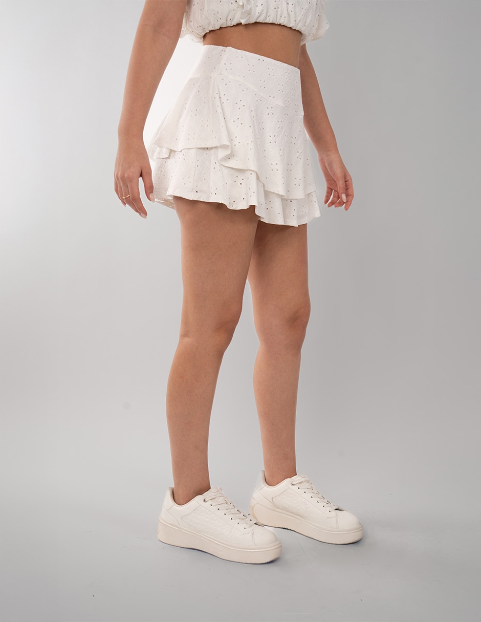 Falda short mini a la cintura 9