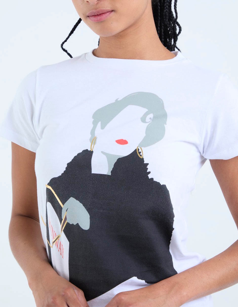Playera manga corta the devil wears prada cuello redondo para mujer 3