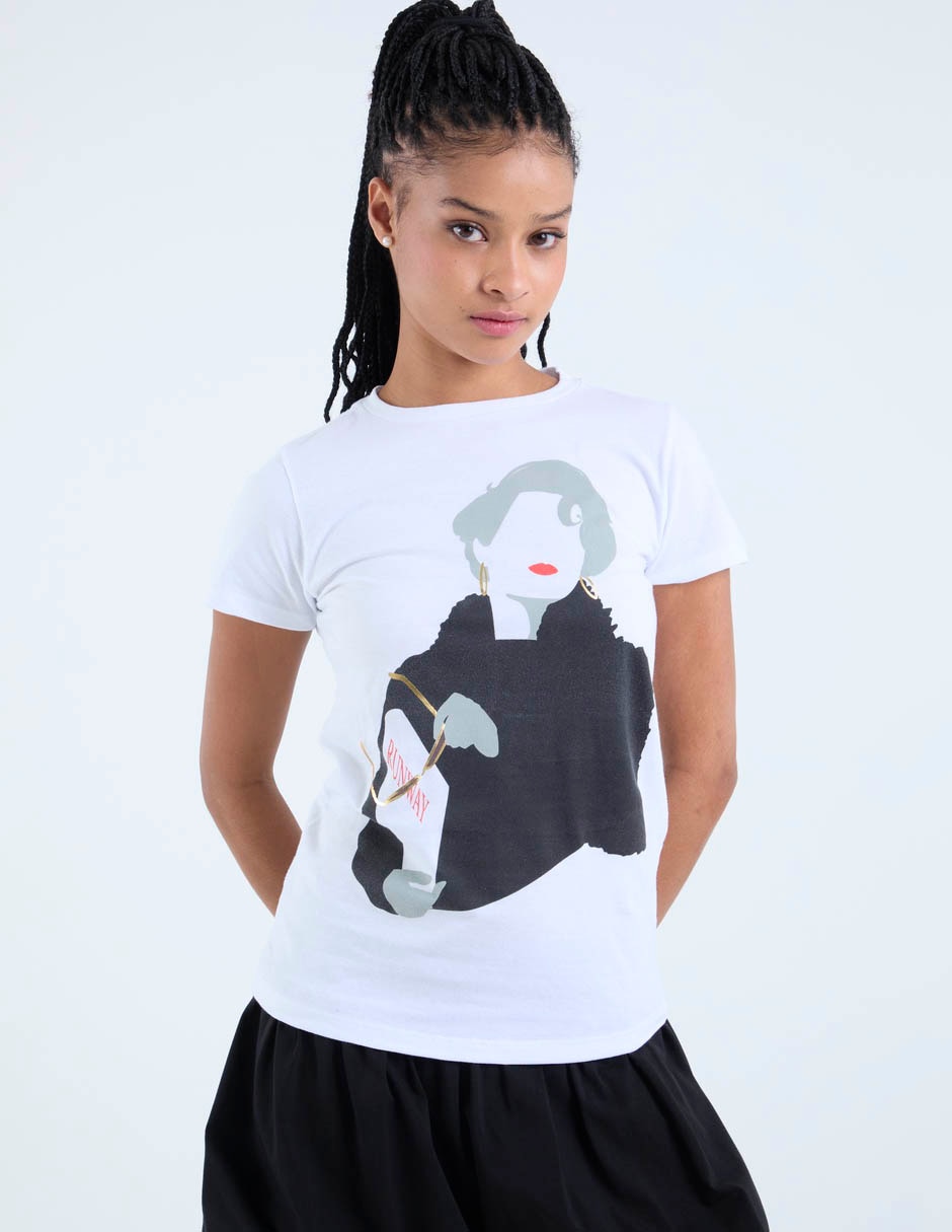 Playera manga corta the devil wears prada cuello redondo para mujer