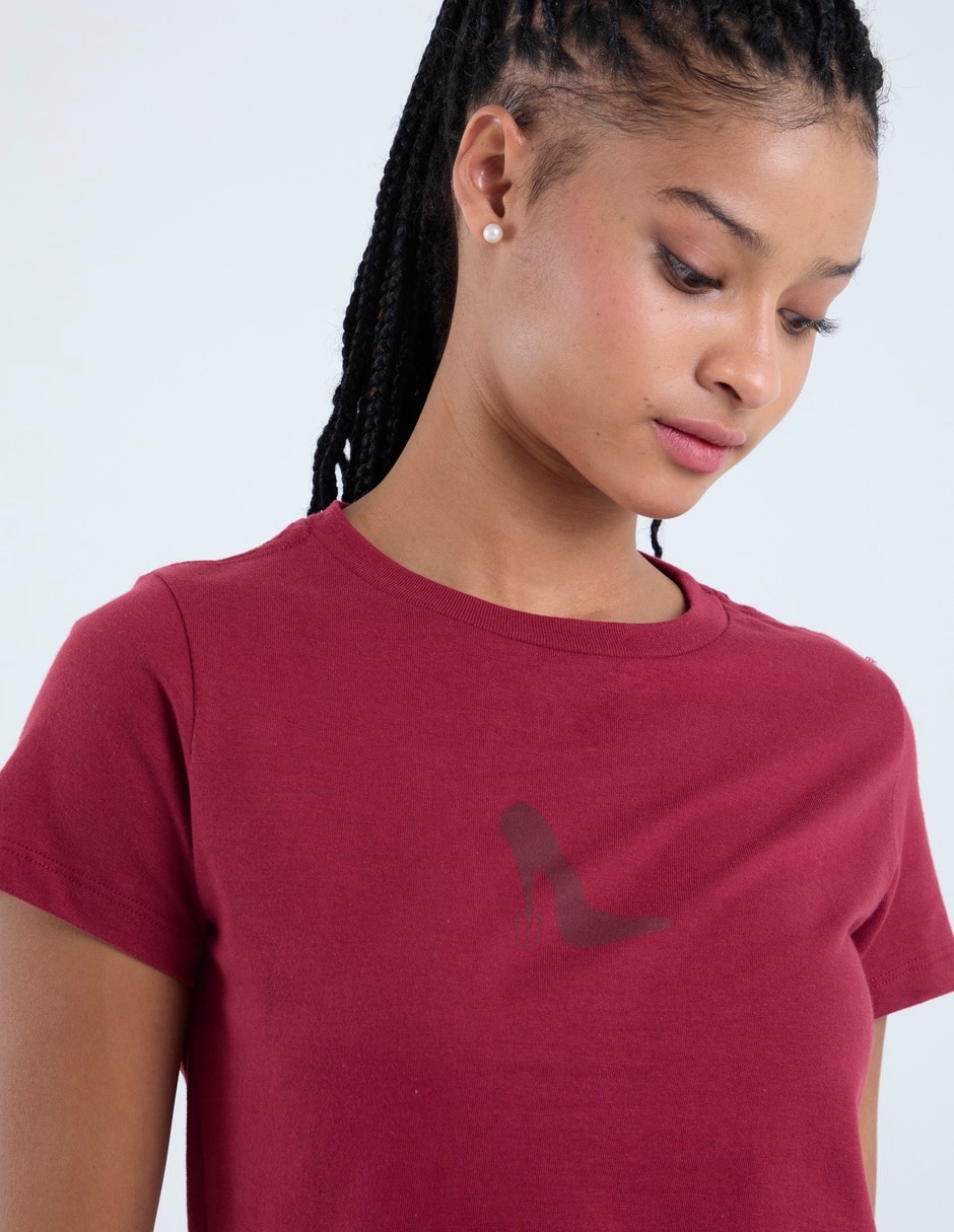 Playera manga corta tee bar licencias cuello redondo para mujer