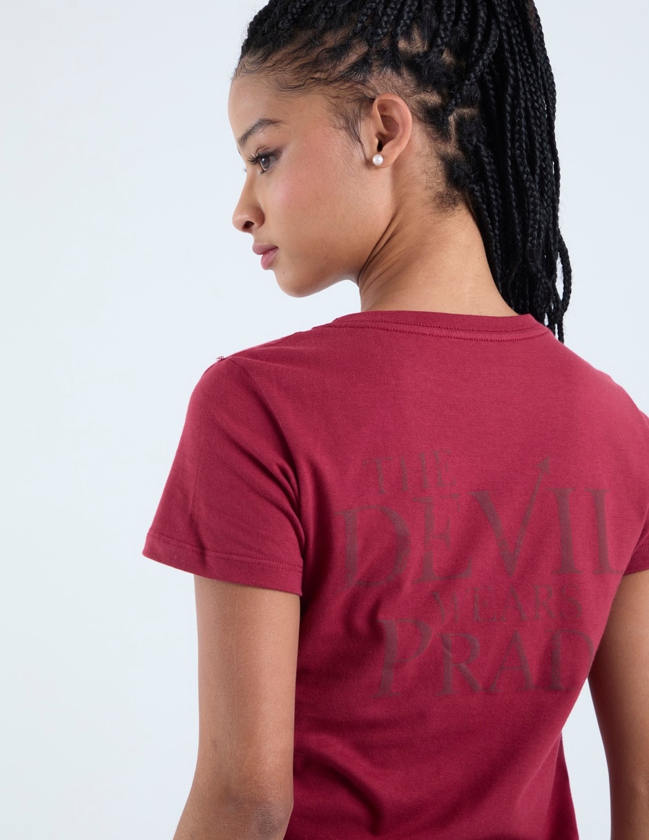 Playera manga corta tee bar licencias cuello redondo para mujer