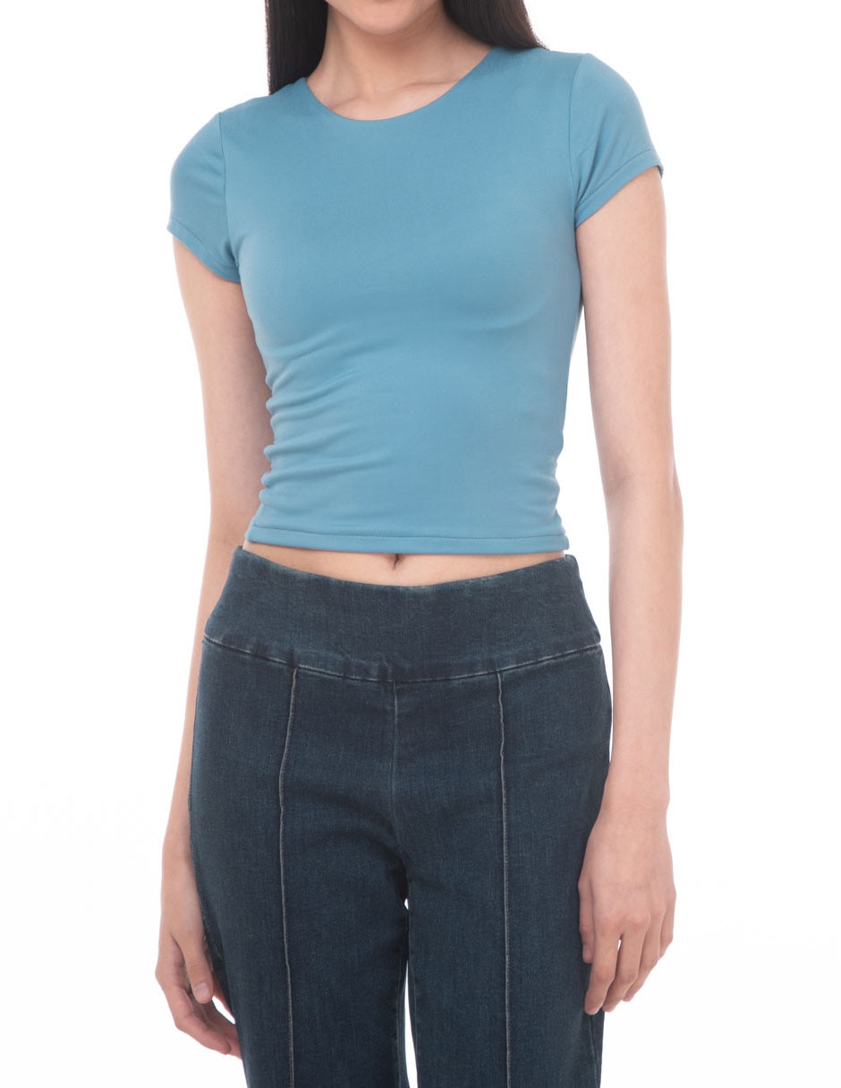 Top Sarah Bustani cuello redondo