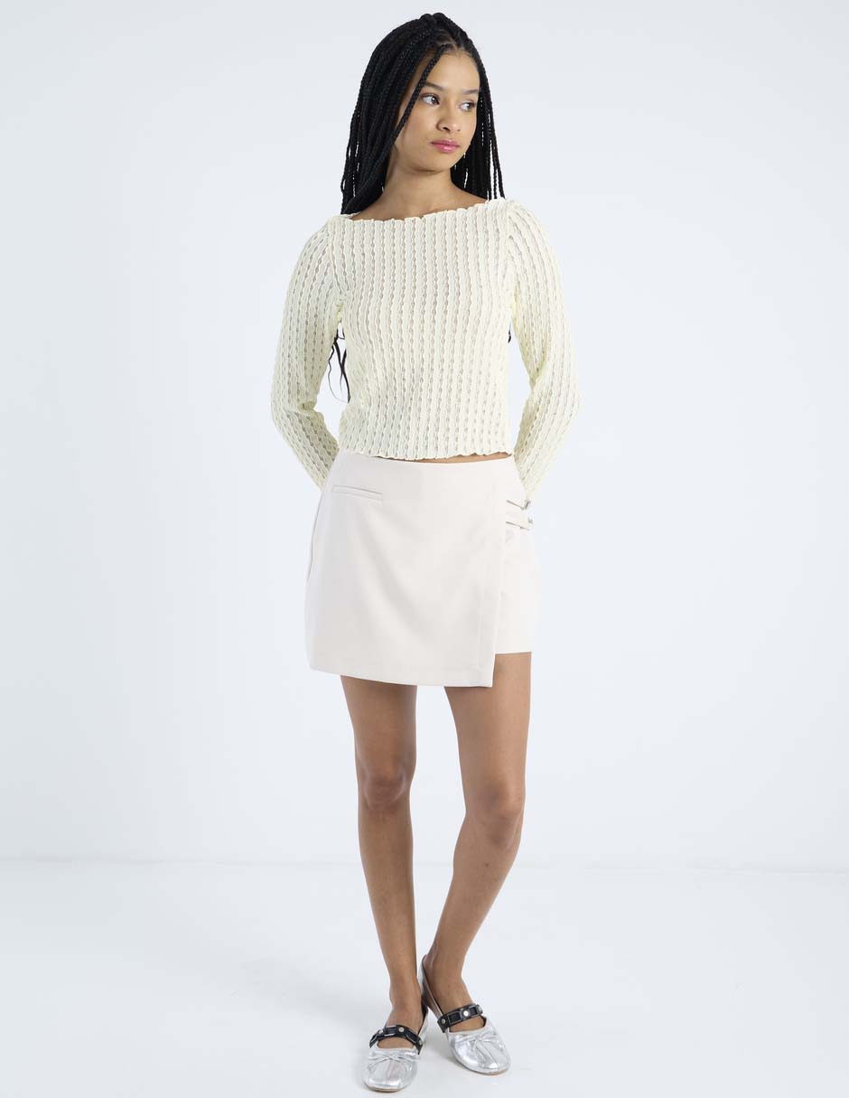 Falda short corto a la cintura 5