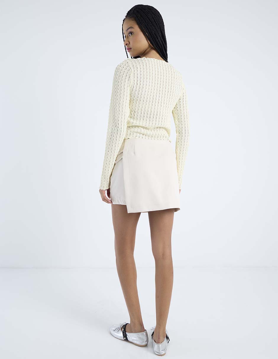 Falda short corto a la cintura 6
