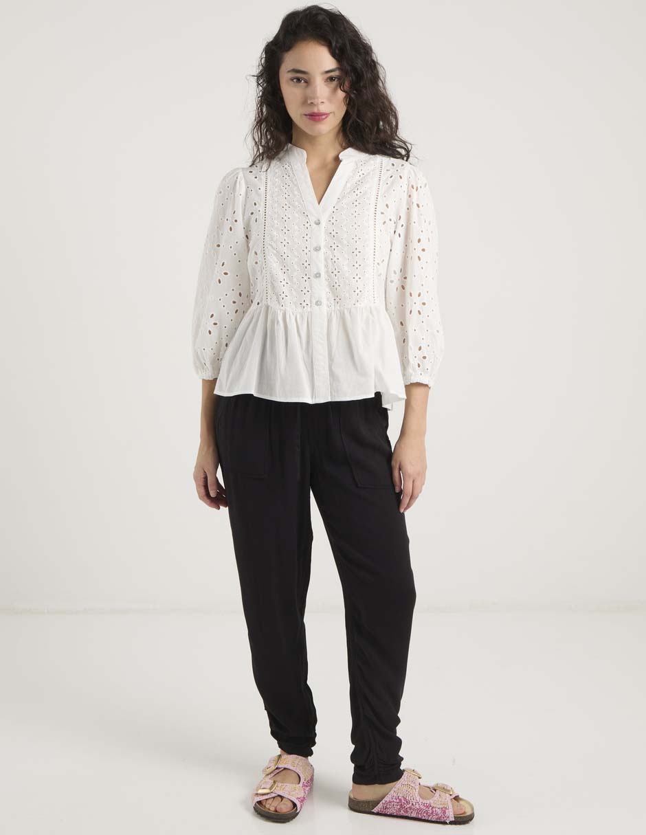 Blusa Biography manga 3/4 para mujer
