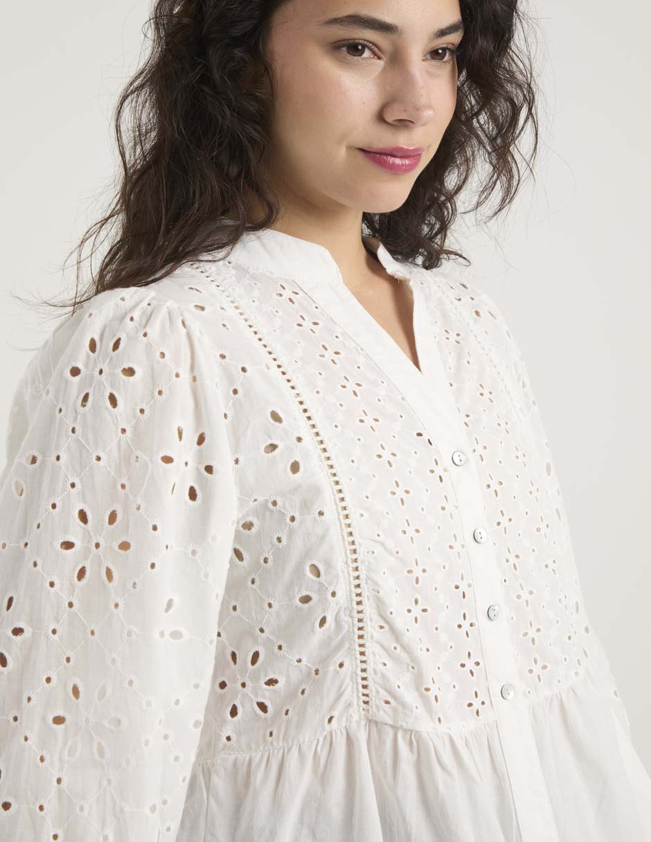 Blusa Biography manga 3/4 para mujer