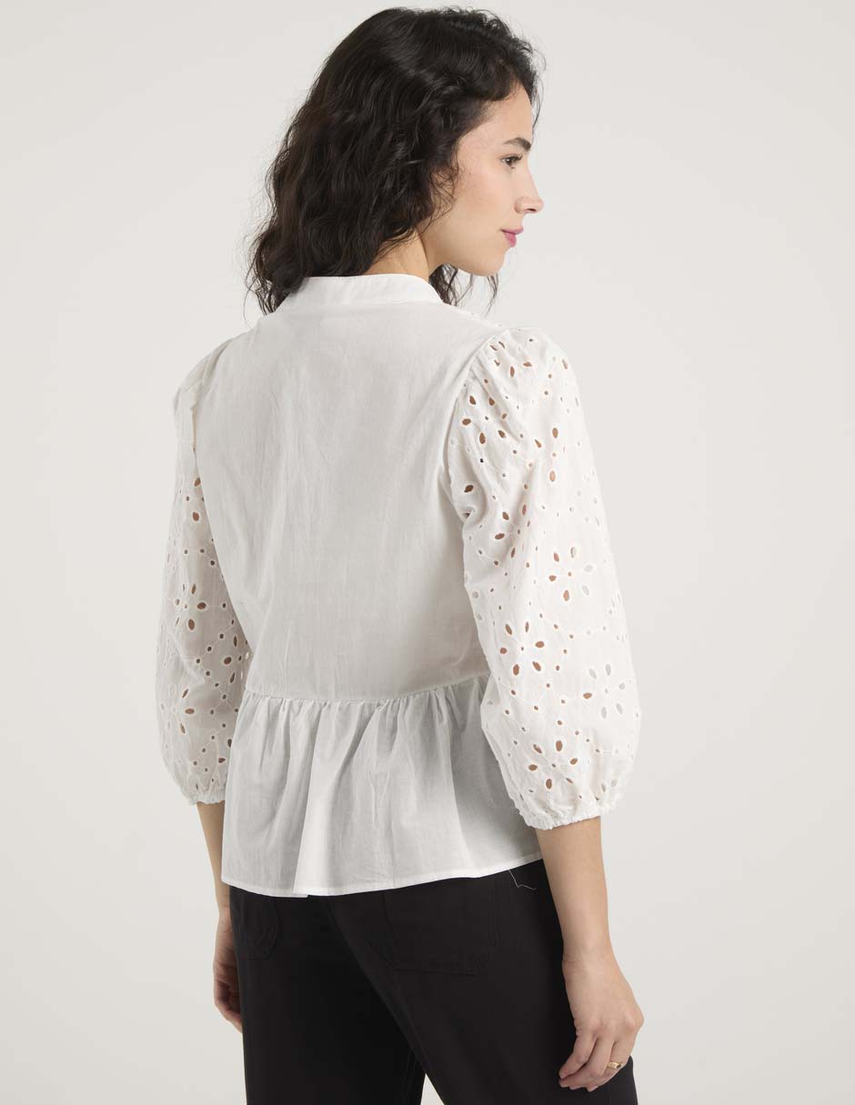 Blusa Biography manga 3/4 para mujer