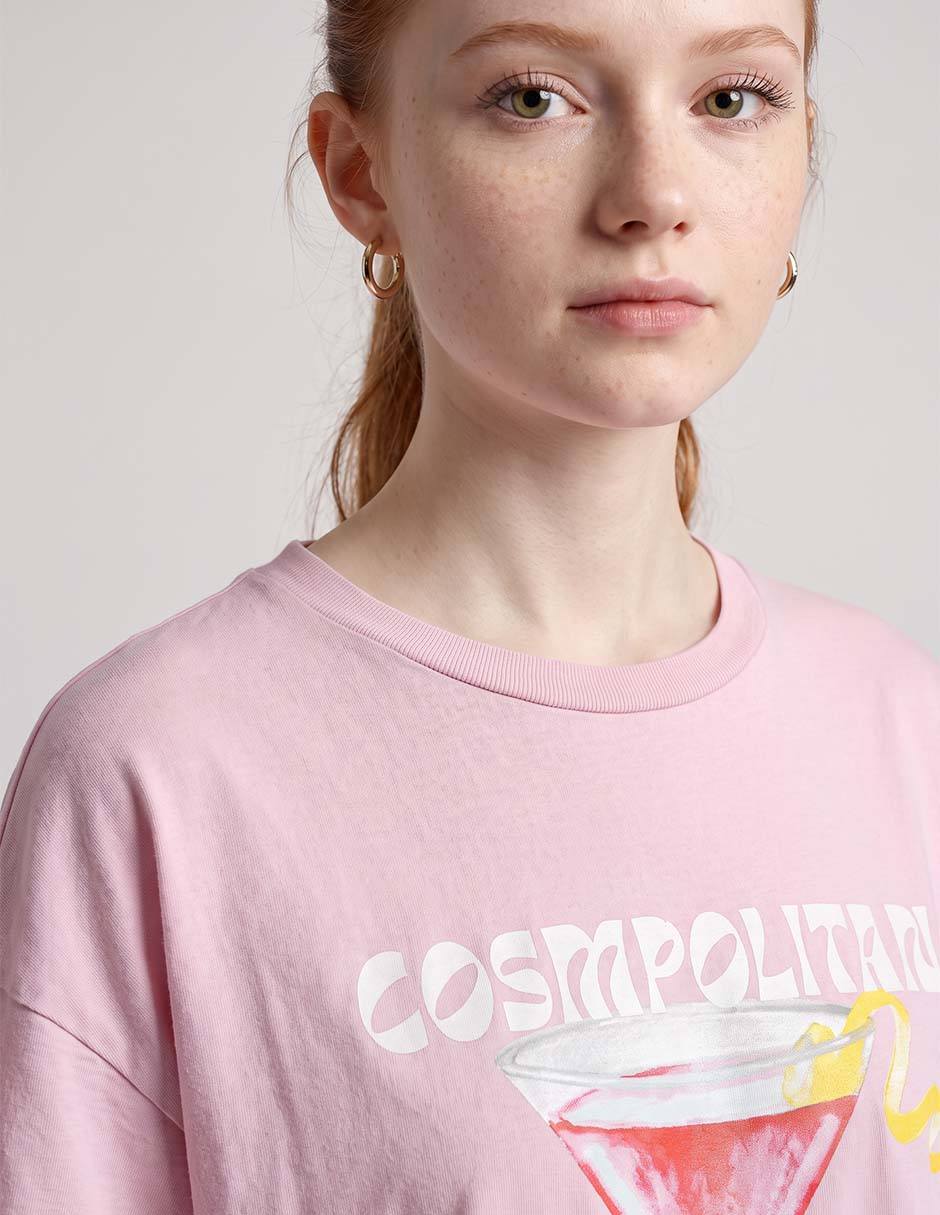Playera manga corta cuello redondo para mujer 3