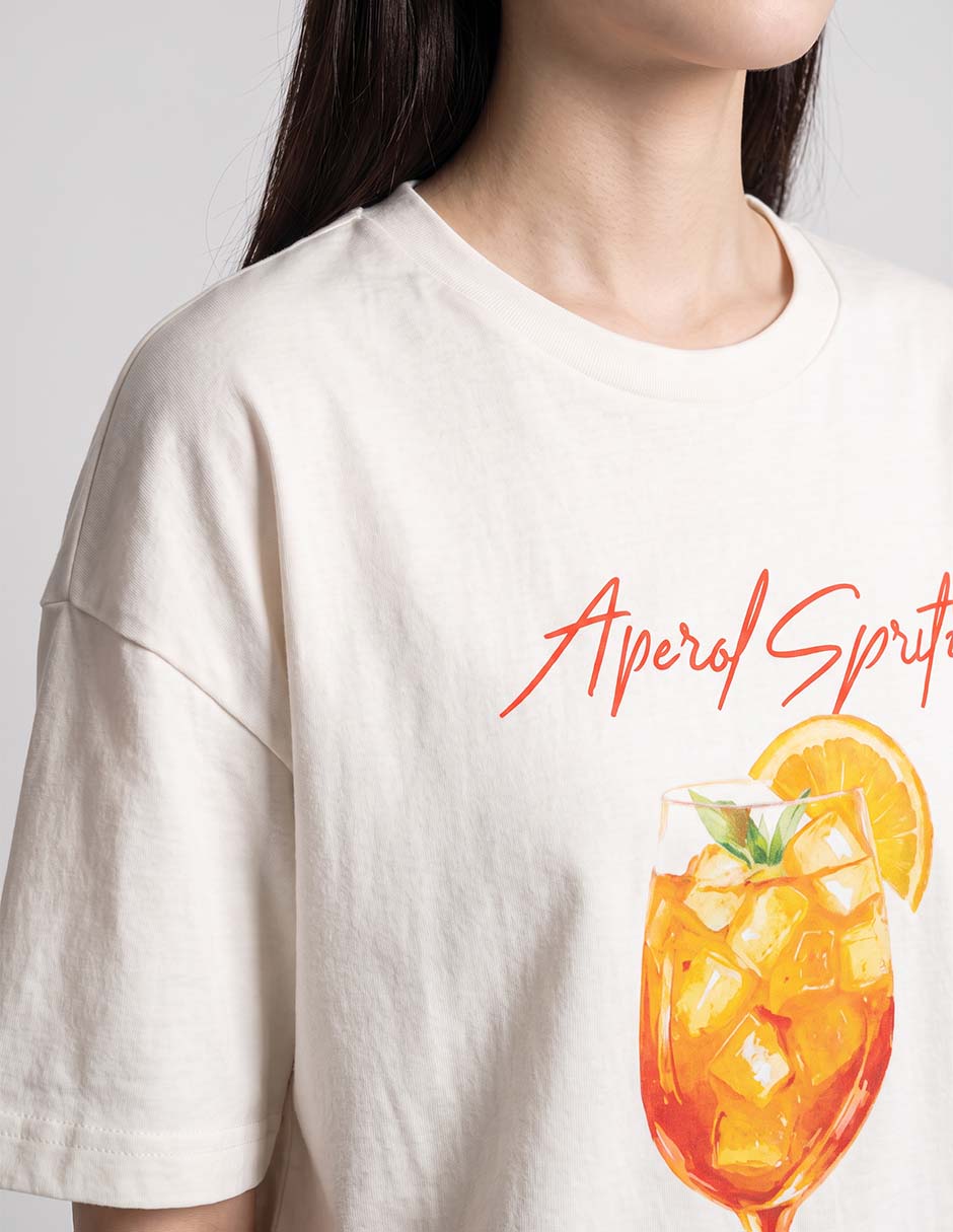 Playera manga al codo cuello redondo para mujer 3