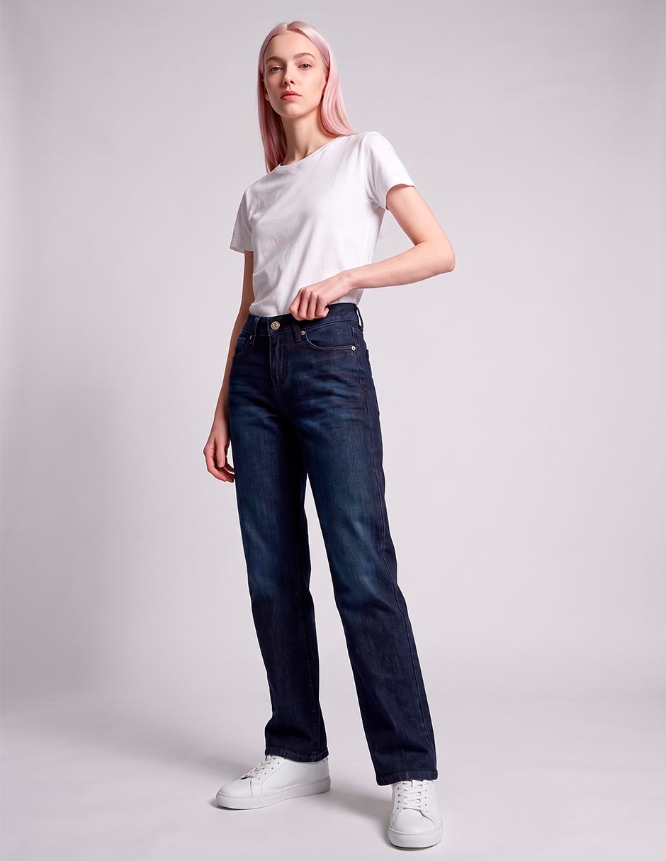 Jeans gy a la cadera para mujer 3