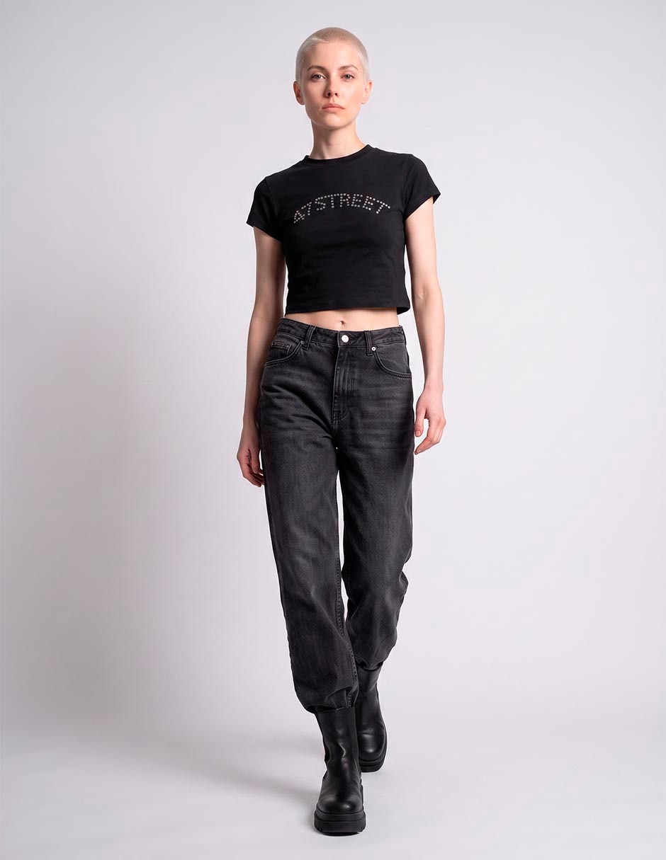 Playera manga corta cuello redondo para mujer Playera manga corta cuello redondo para mujer
