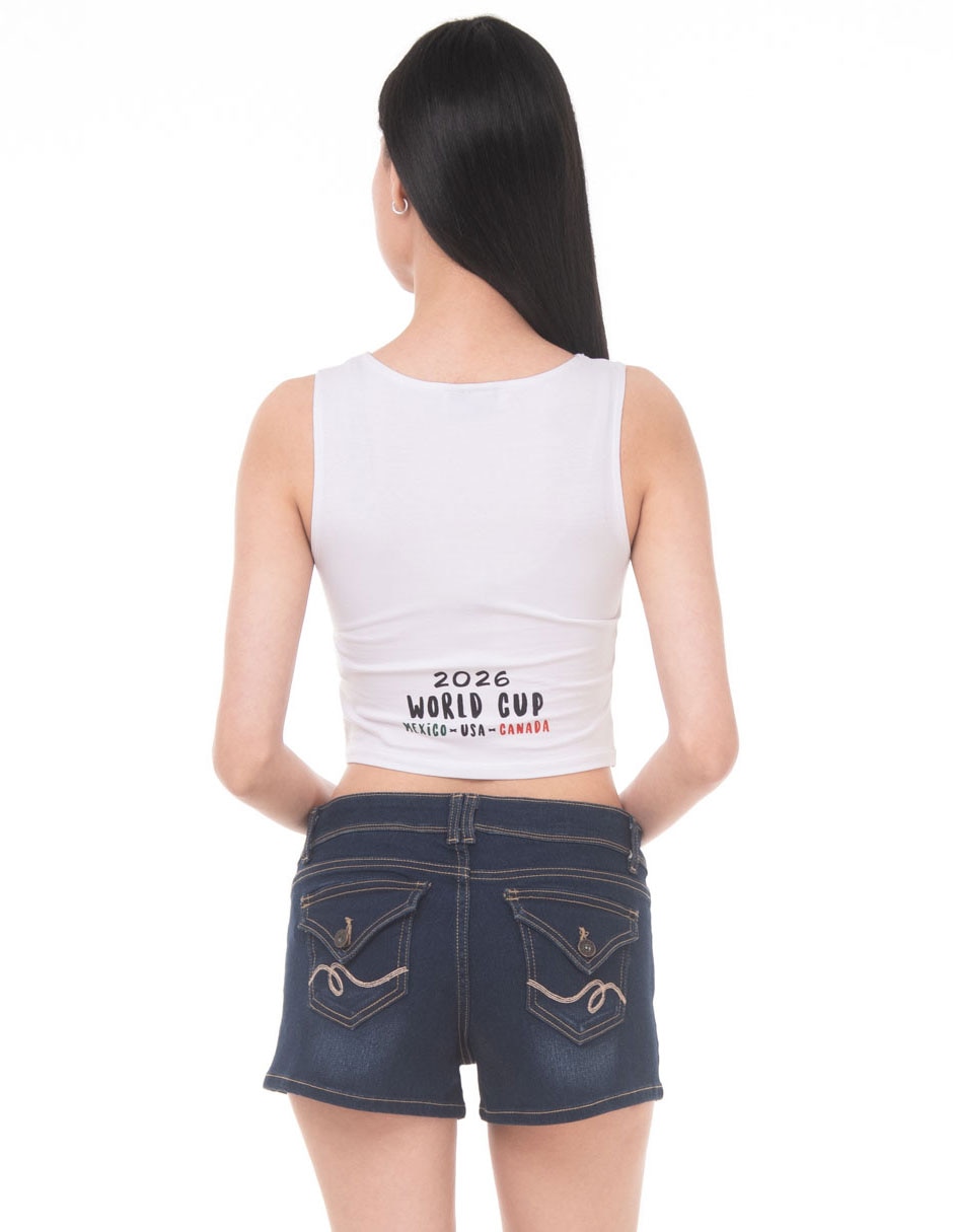 Playera Sara Bustani cuello redondo para mujer