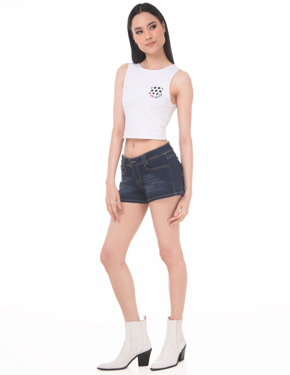 Playera Sara Bustani cuello redondo para mujer