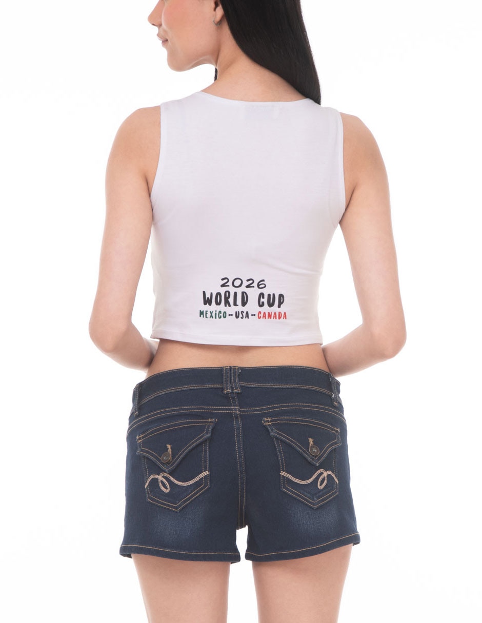 Playera Sara Bustani cuello redondo para mujer