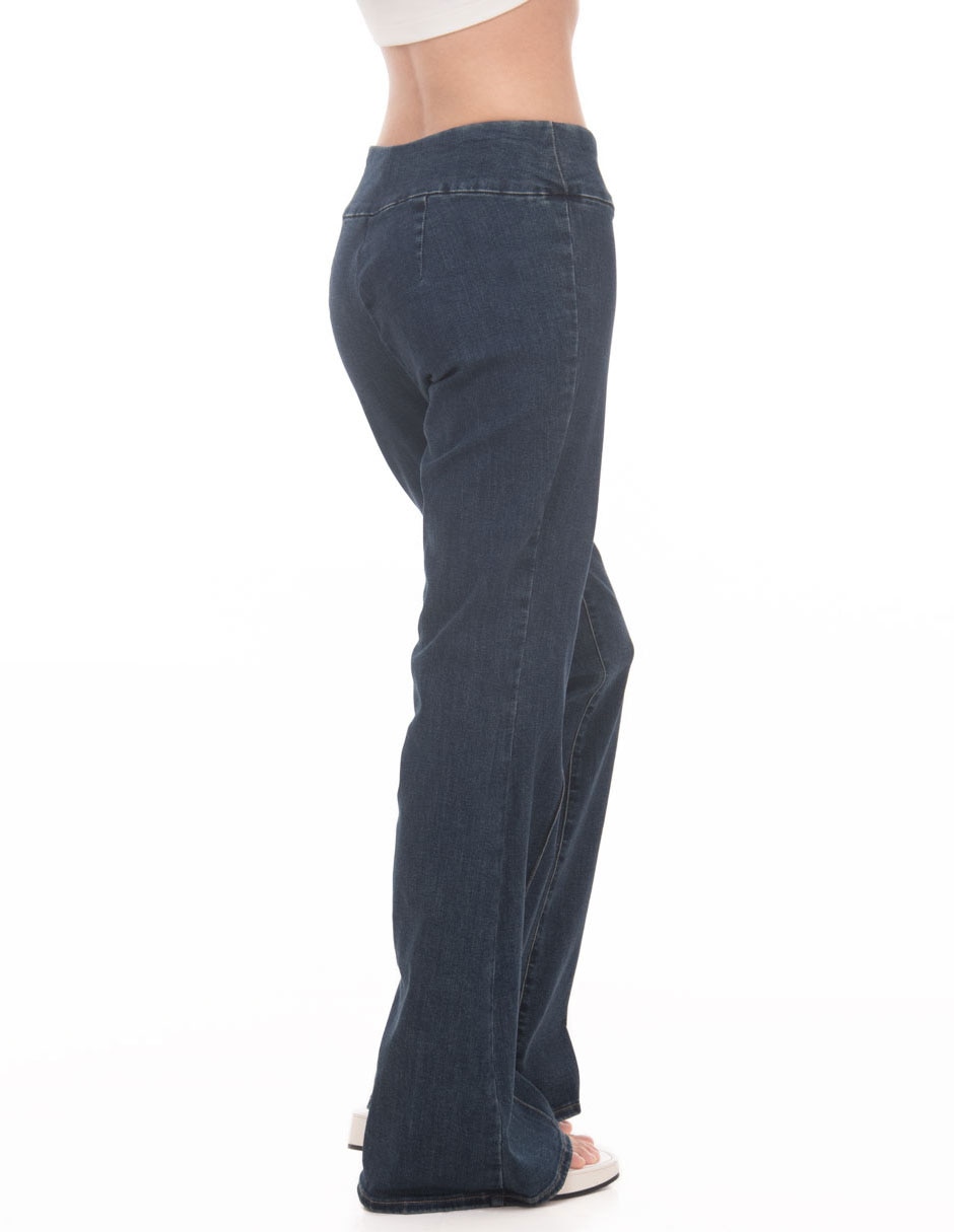 Jeans acampanado a la cintura sarah bustani para mujer