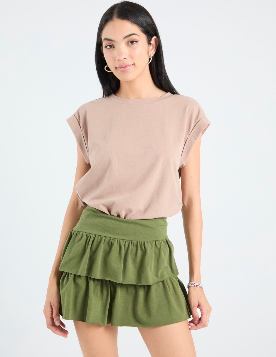 Falda mini a la cintura Falda mini a la cintura