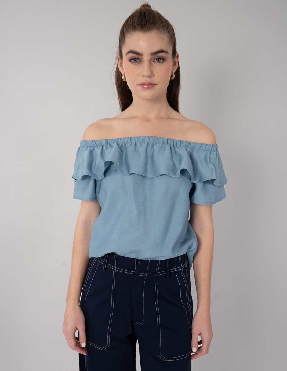 Blusa manga corta para mujer