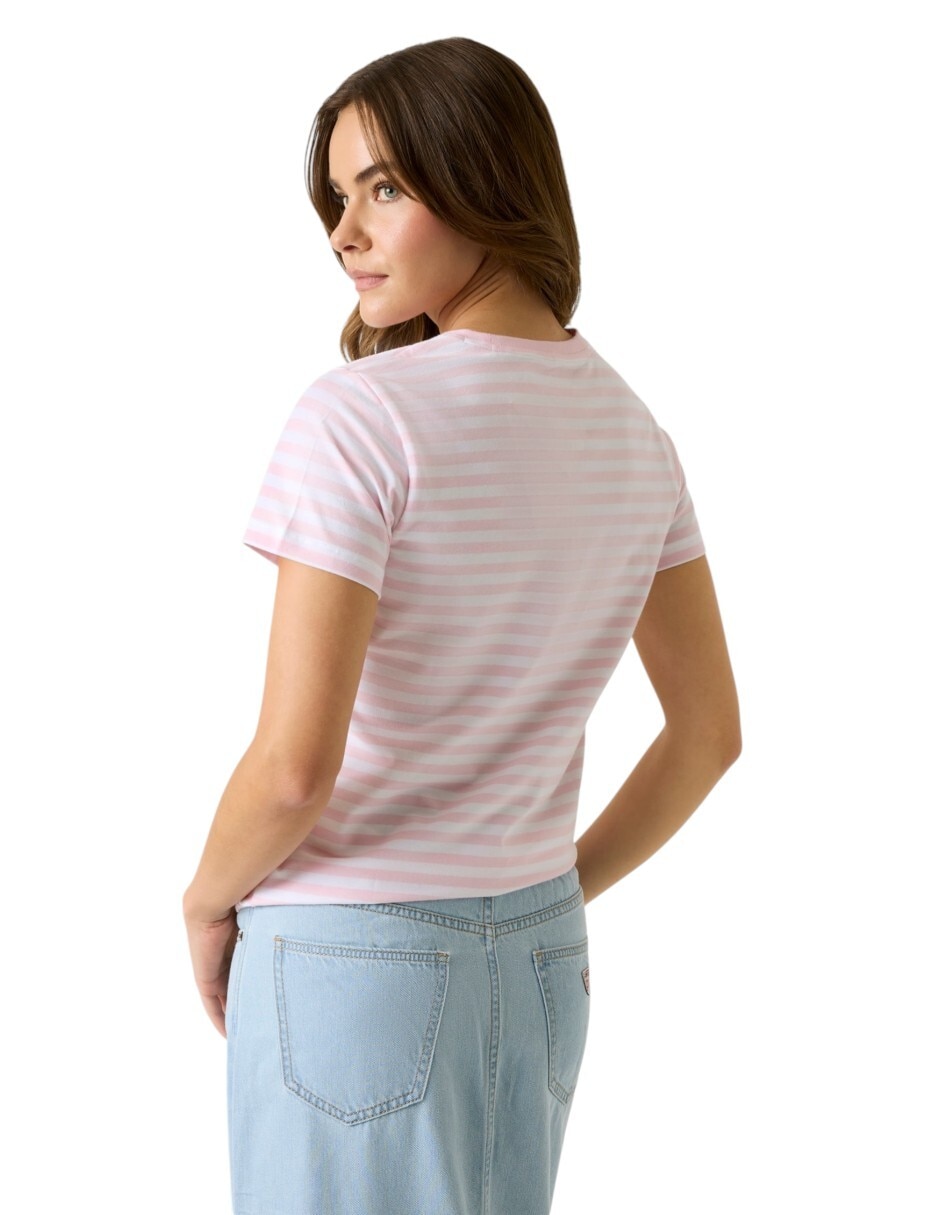 Playera manga corta cuello redondo para mujer 2