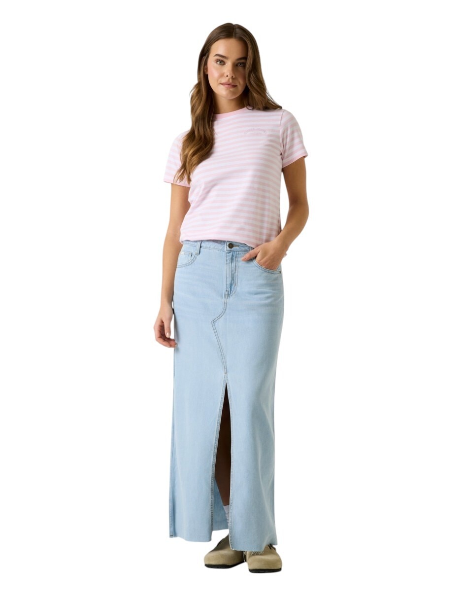 Playera manga corta cuello redondo para mujer 3