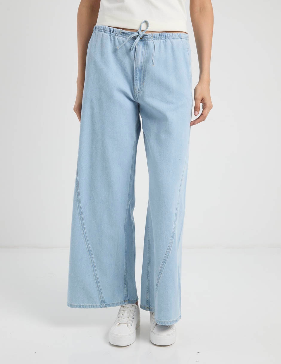 Jeans relaxed wide leg para mujer