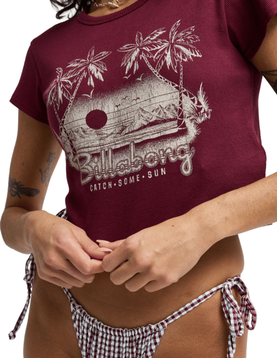 Blusa Billabong manga corta para mujer