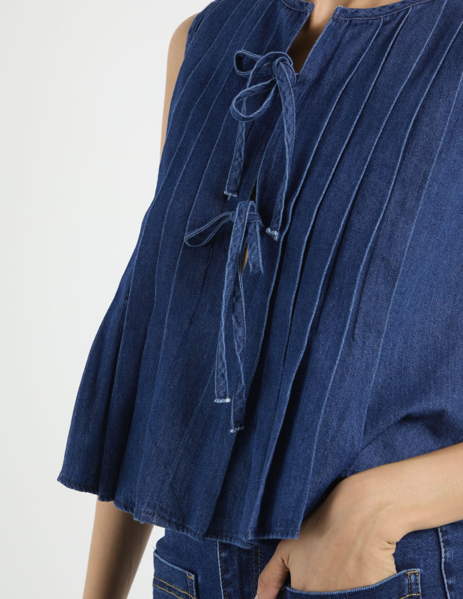 Blusa sin manga para mujer 4