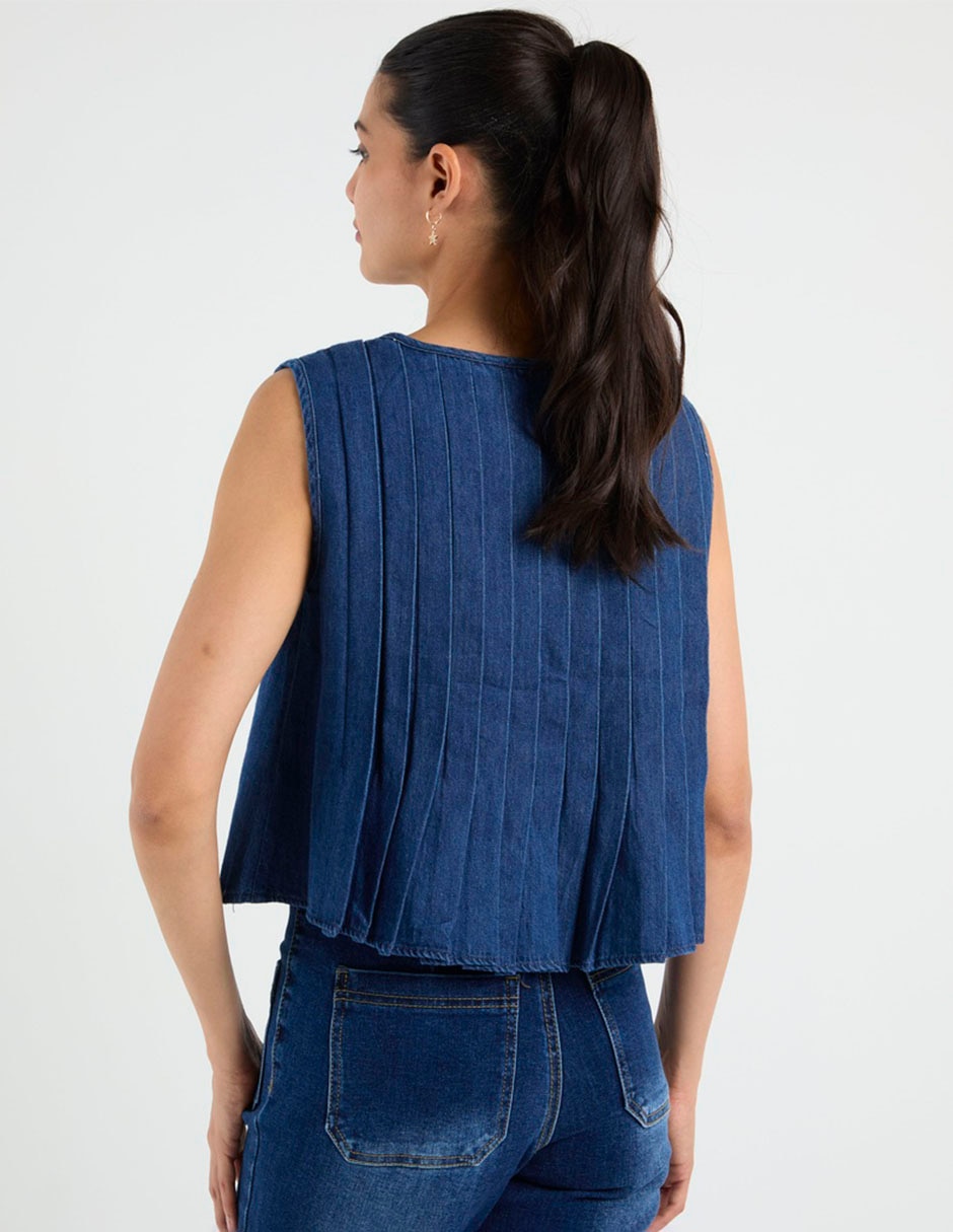 Blusa sin manga para mujer 5