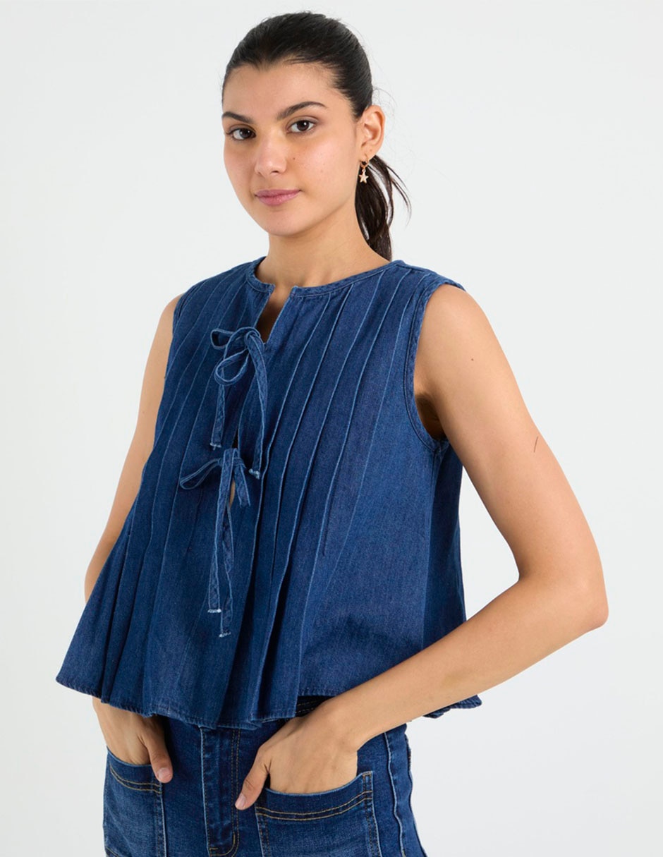 Blusa sin manga para mujer