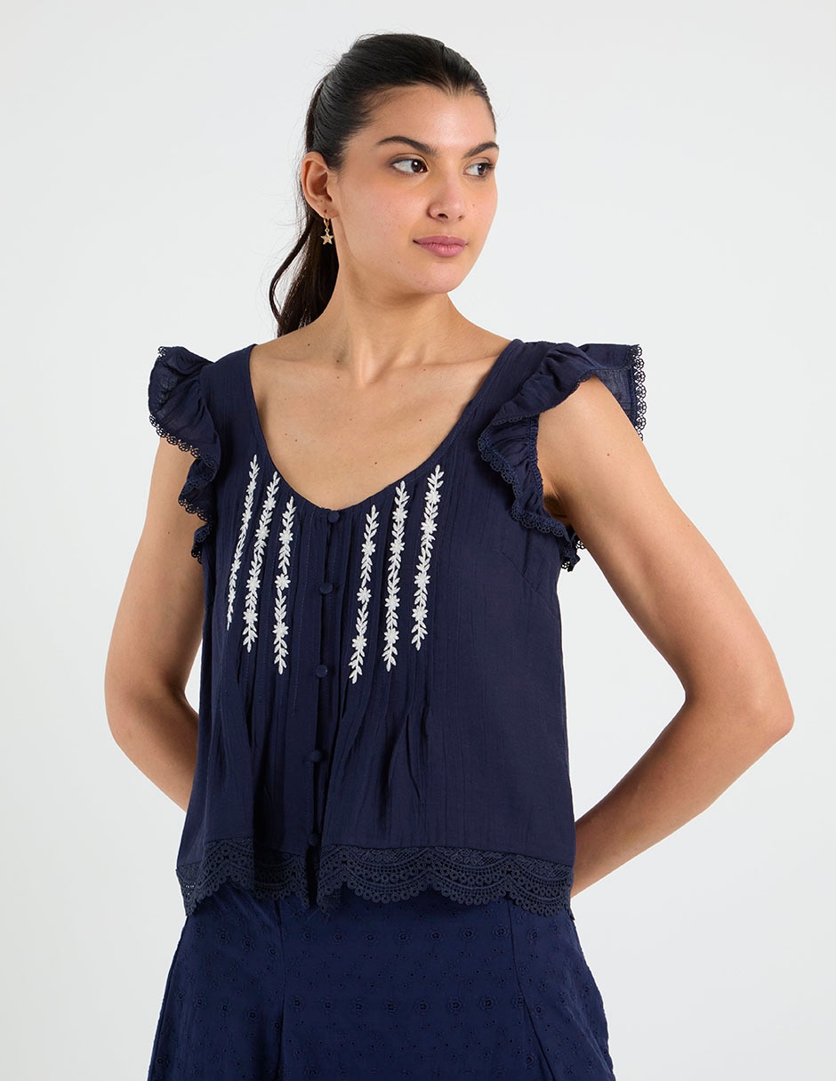 Blusón 'manga' corta 'para mujer'