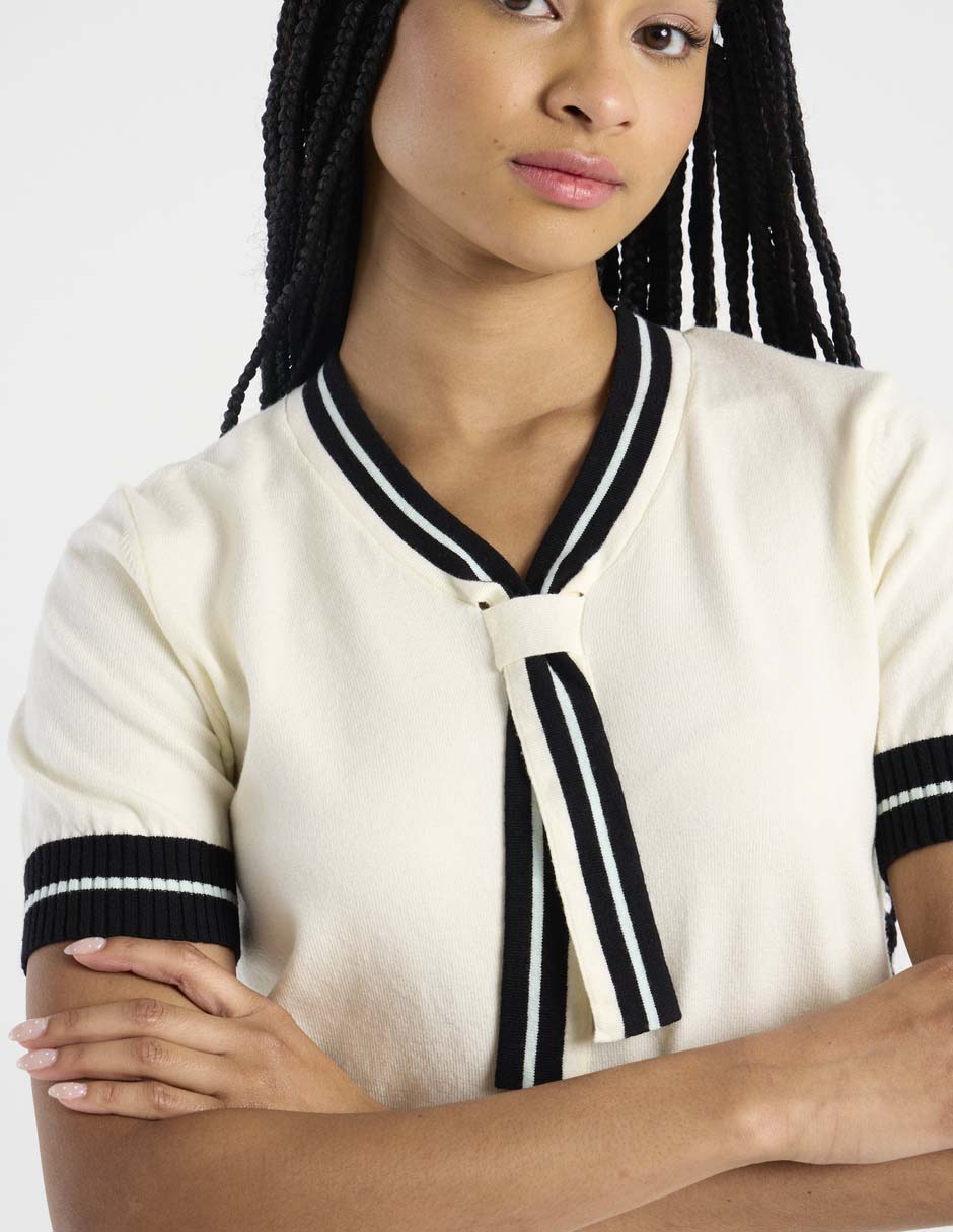 Blusa Coffee Bean manga corta para mujer