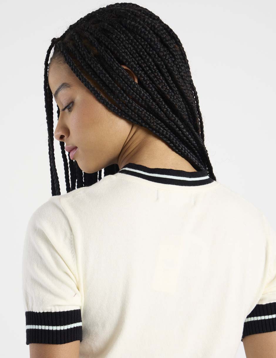 Blusa Coffee Bean manga corta para mujer