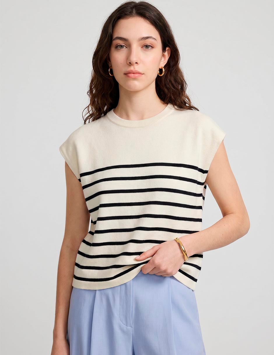 Blusa Coffee Bean manga corta para mujer