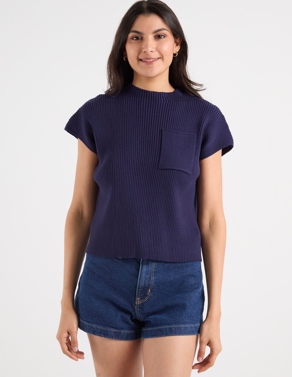 Blusa manga corta para mujer