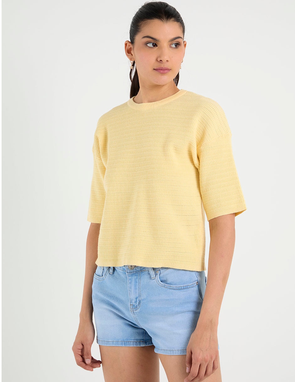 Blusa manga al codo para mujer 5