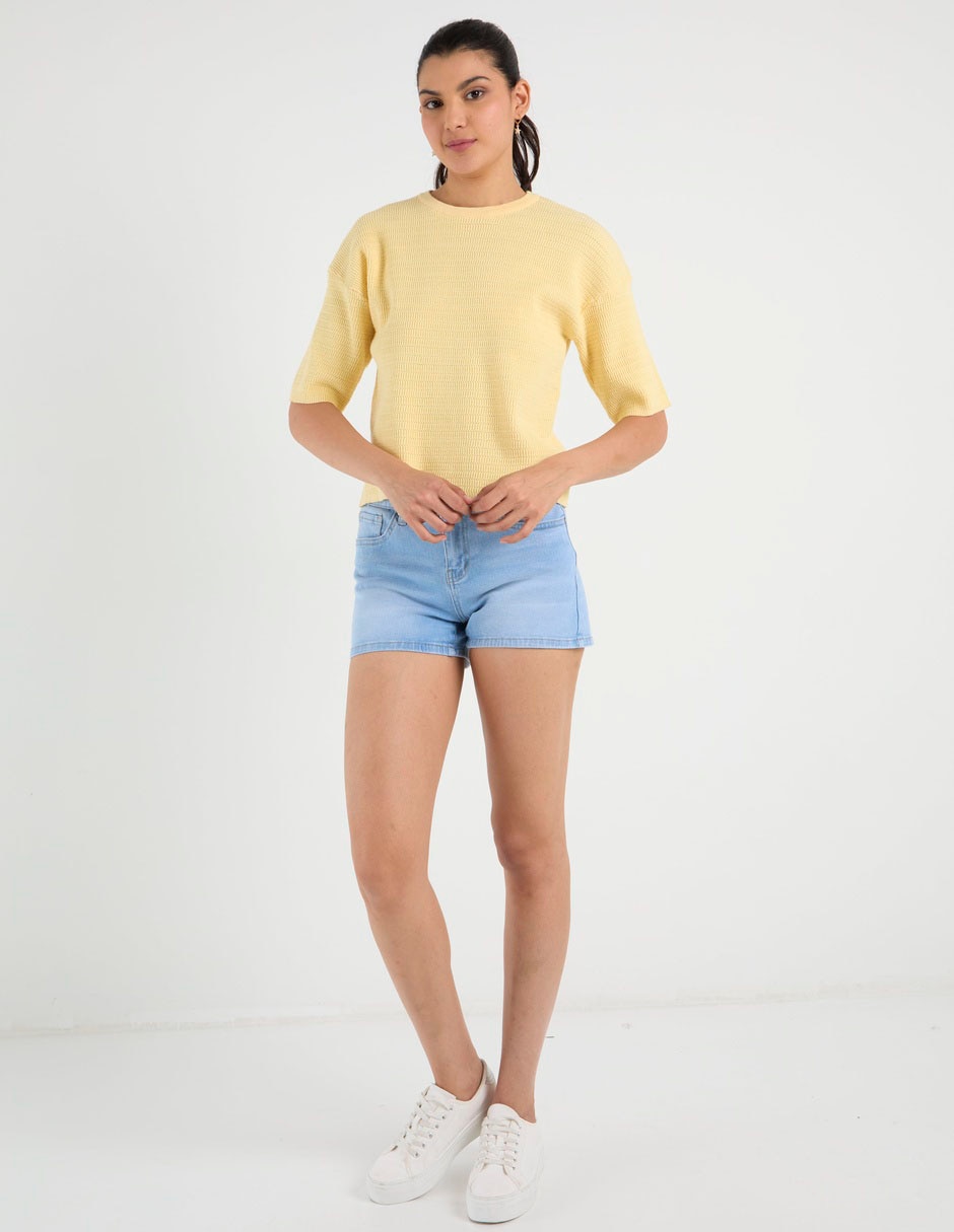 Blusa manga al codo para mujer 4