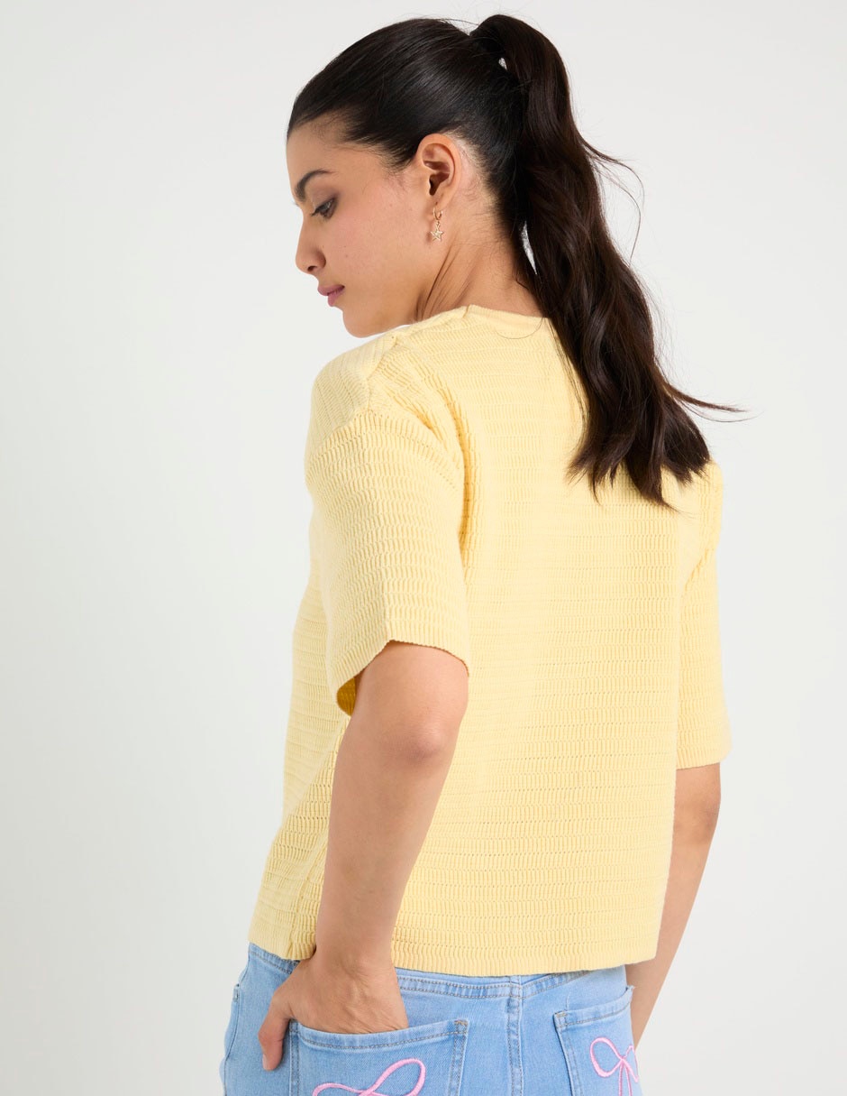 Blusa manga al codo para mujer 6