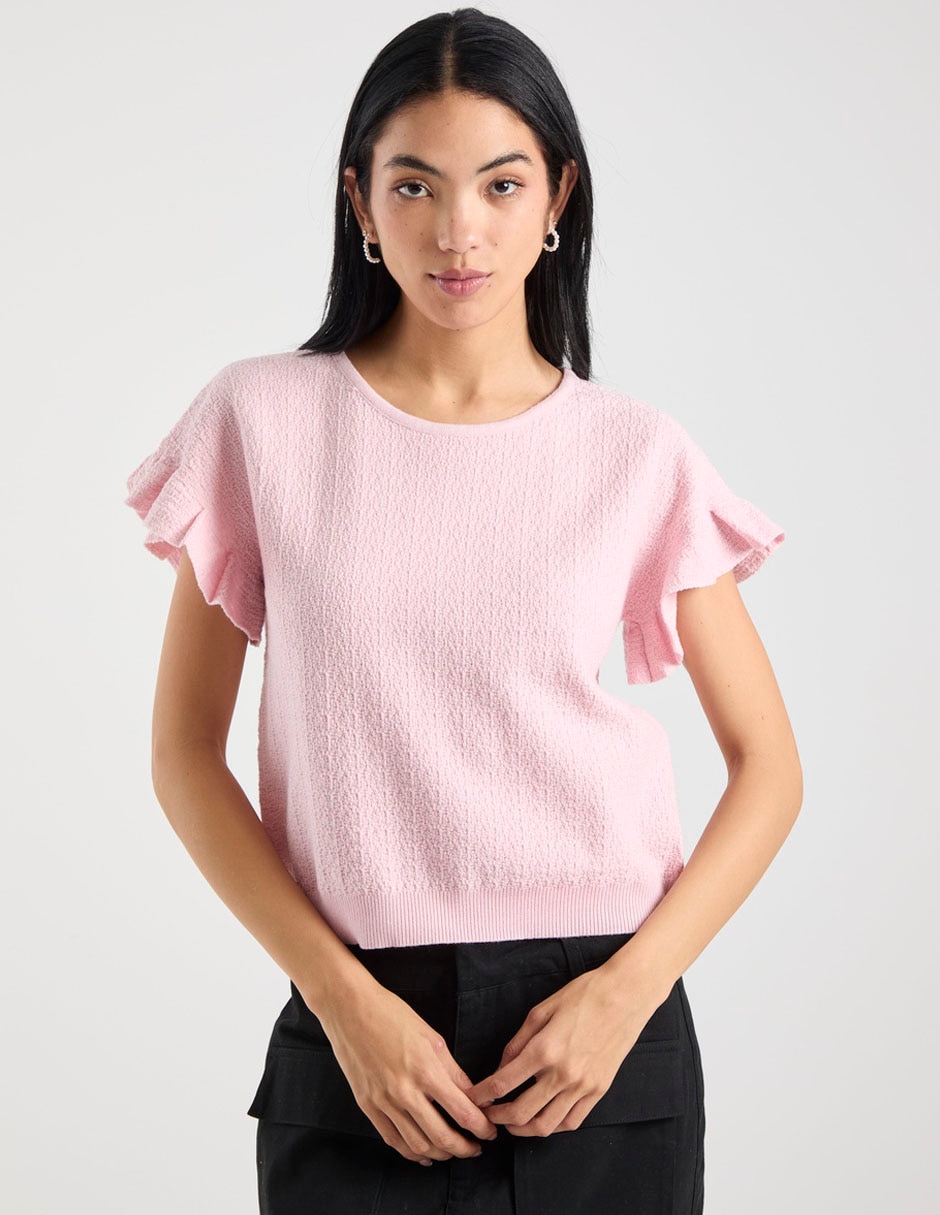 Blusa manga corta para mujer