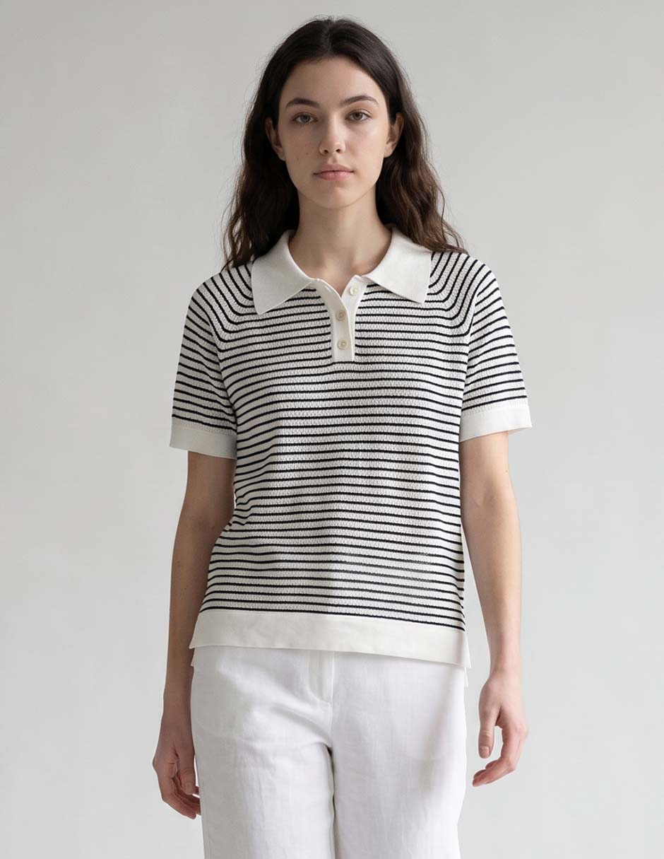Playera tipo polo para mujer