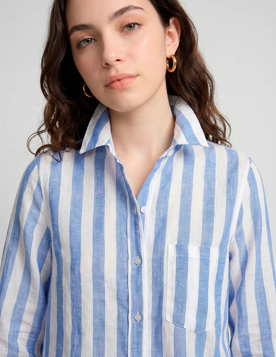 Blusa camisera Coffee Bean manga larga para mujer