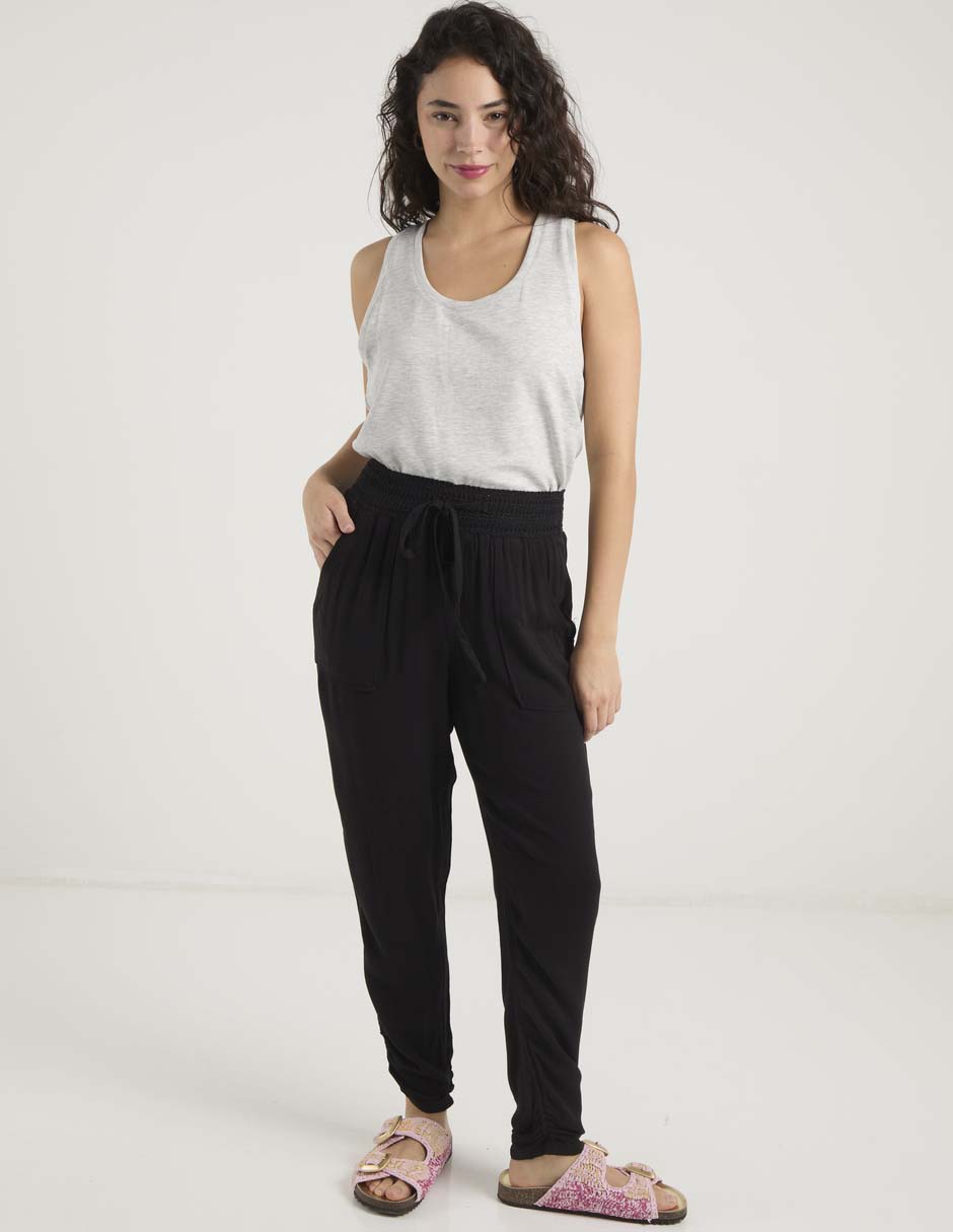 Pantalón relaxed coffee bean slim para mujer