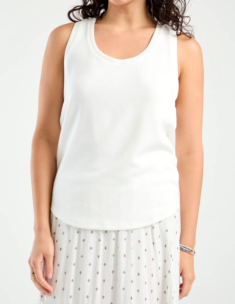 Top escote redondo tirante ancho 7