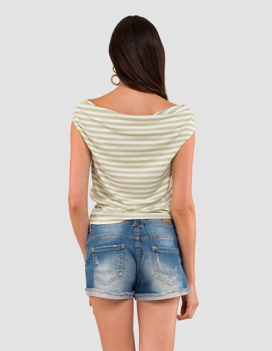 Blusa manga corta para mujer