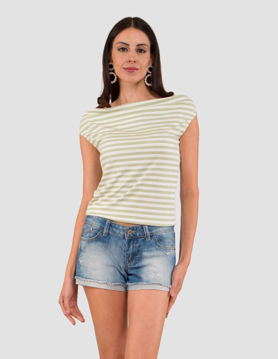 Blusa manga corta para mujer