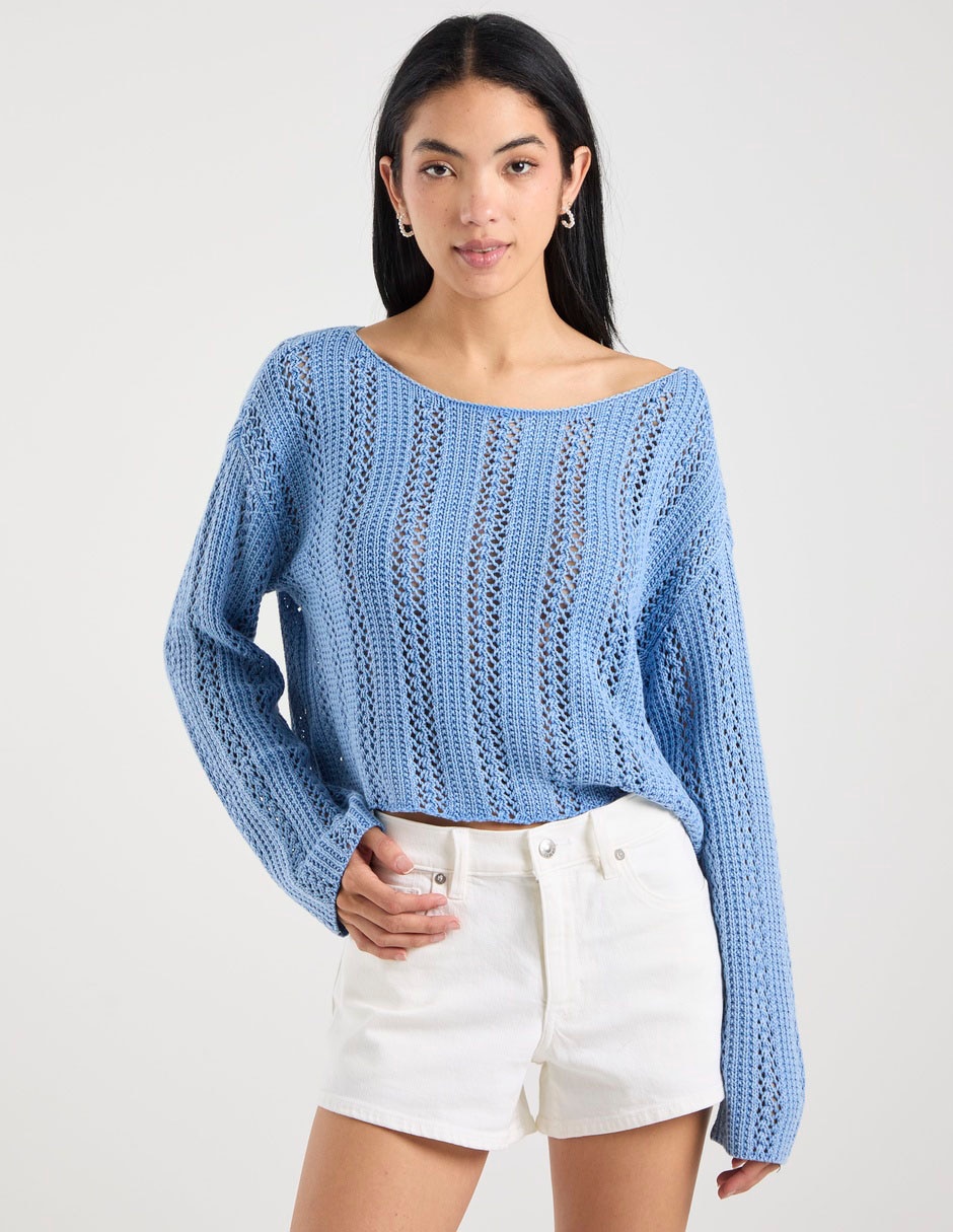 Suéter cuello redondo para mujer Suéter cuello redondo para mujer
