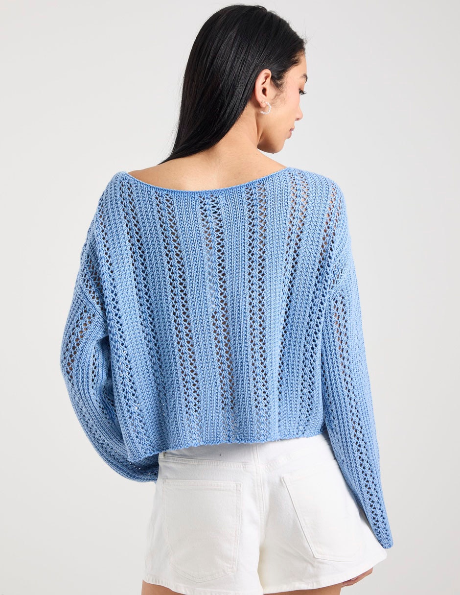 Suéter American Eagle cuello redondo para mujer