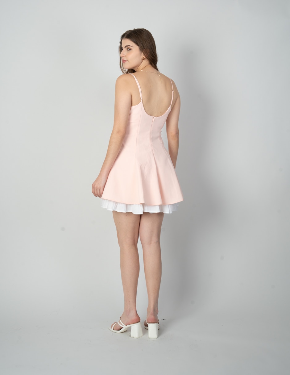 Vestido mini de fiesta escote v
