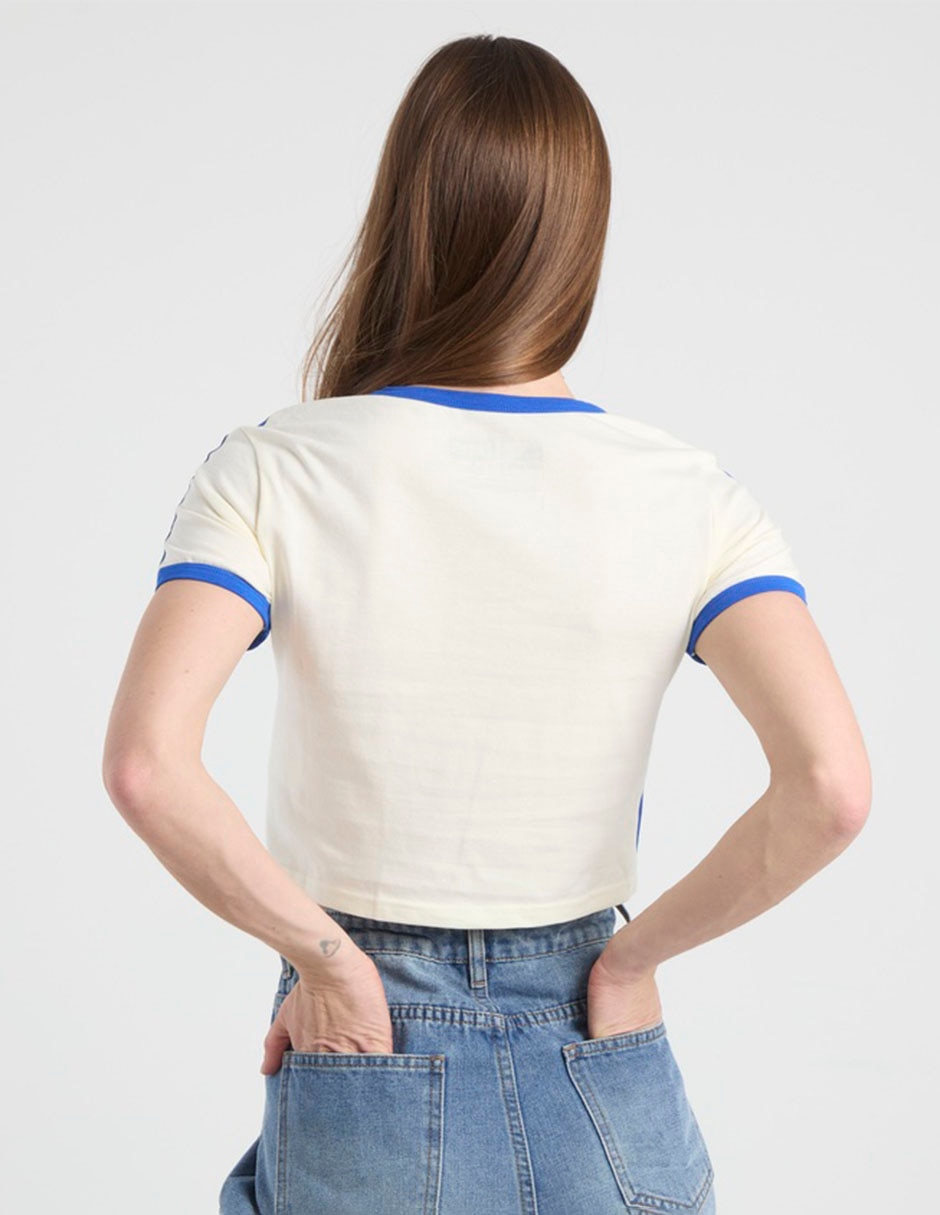 Playera manga corta Francia cuello redondo para mujer 6