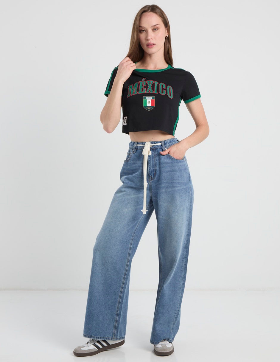 Playera manga corta FIFA México cuello redondo para mujer