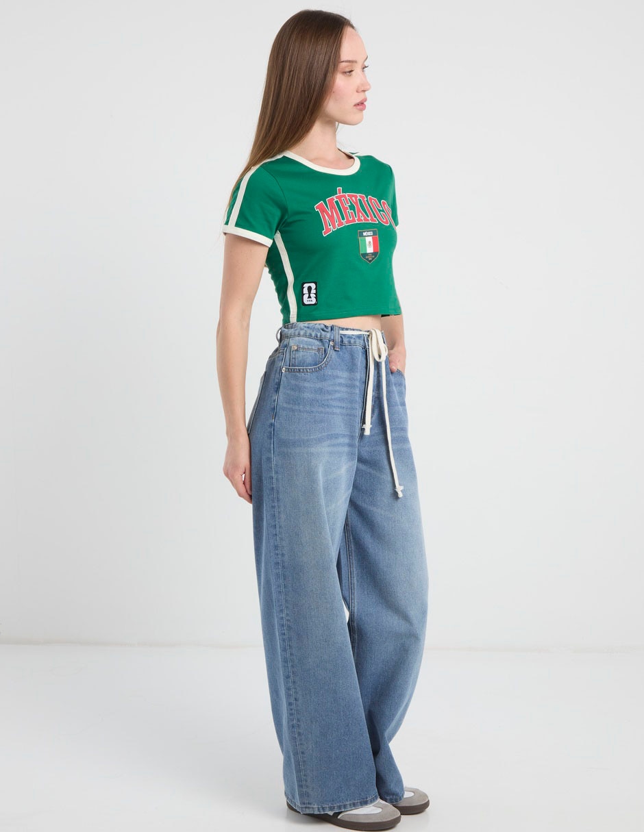 Playera manga corta México cuello redondo para mujer 3
